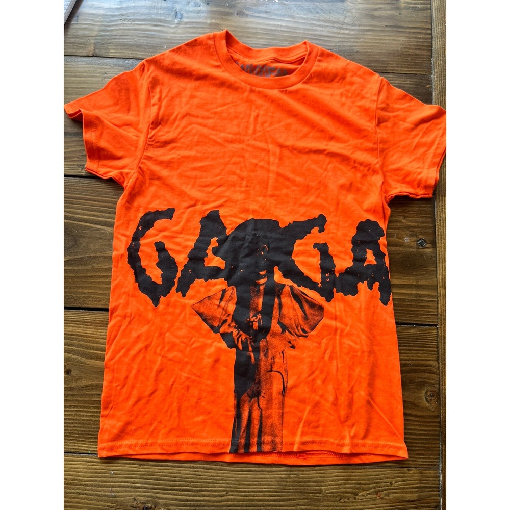 Lady Gaga Enigma Las Vegas Residency Graphic T-Shirt Orange Small Concert Tee